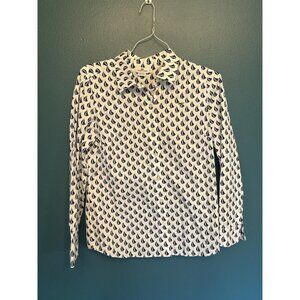 Vineyard Vines Womens Size 6 Shirt Sailboat Print Button Up Long Sleeve Nautical